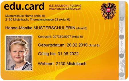EDU-Card Vorderansicht
